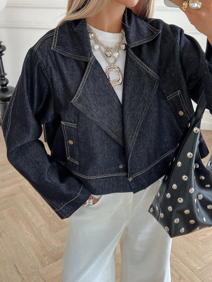 Jachetă din denim SHEIN