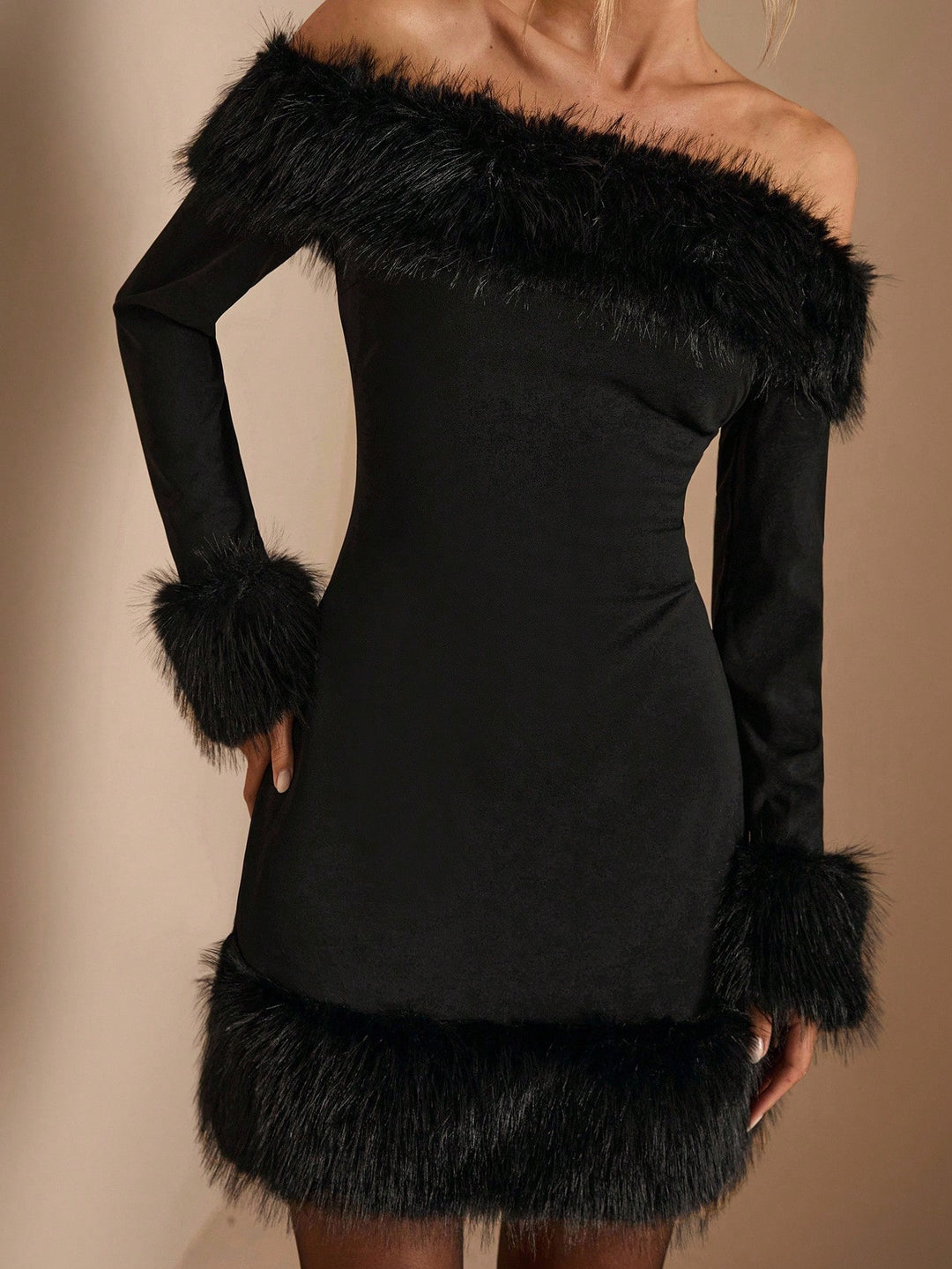 SHEIN mini ruha, fekete
