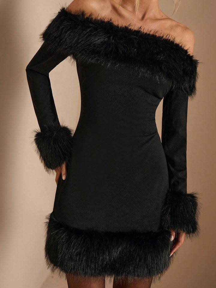 SHEIN mini ruha, fekete