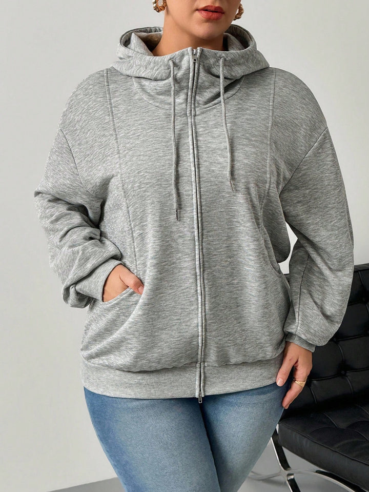 SHEIN kapucnis pulóver, szürke