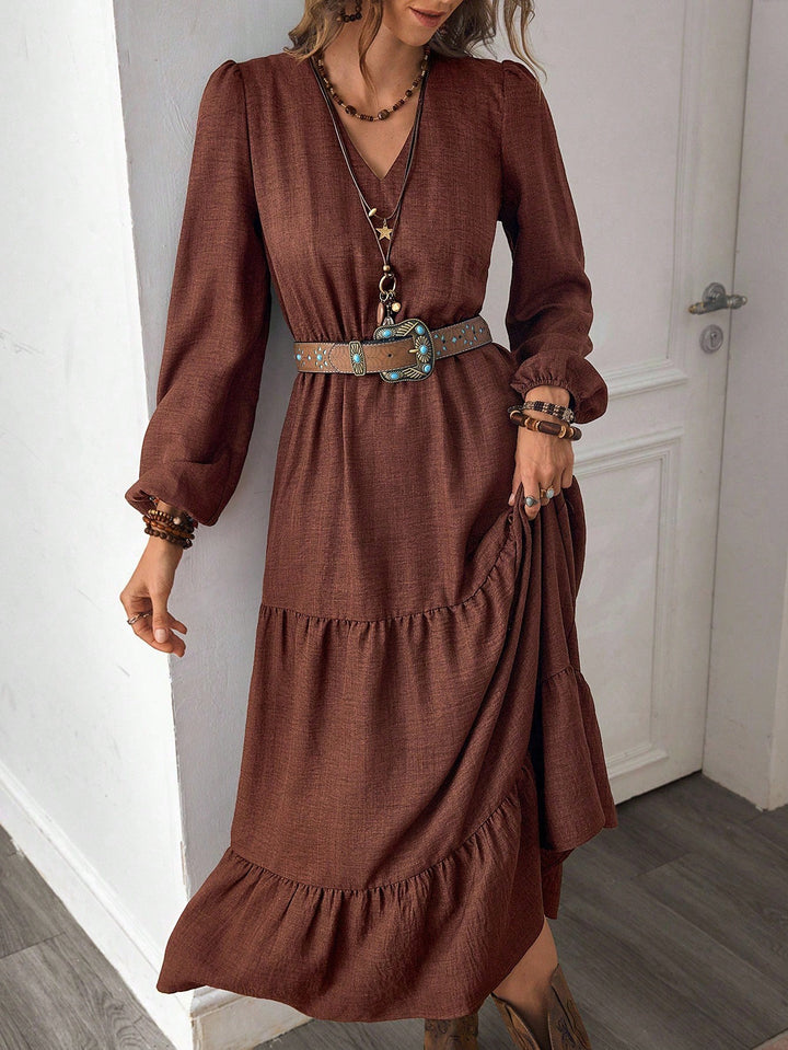 Rochie midi SHEIN, maro