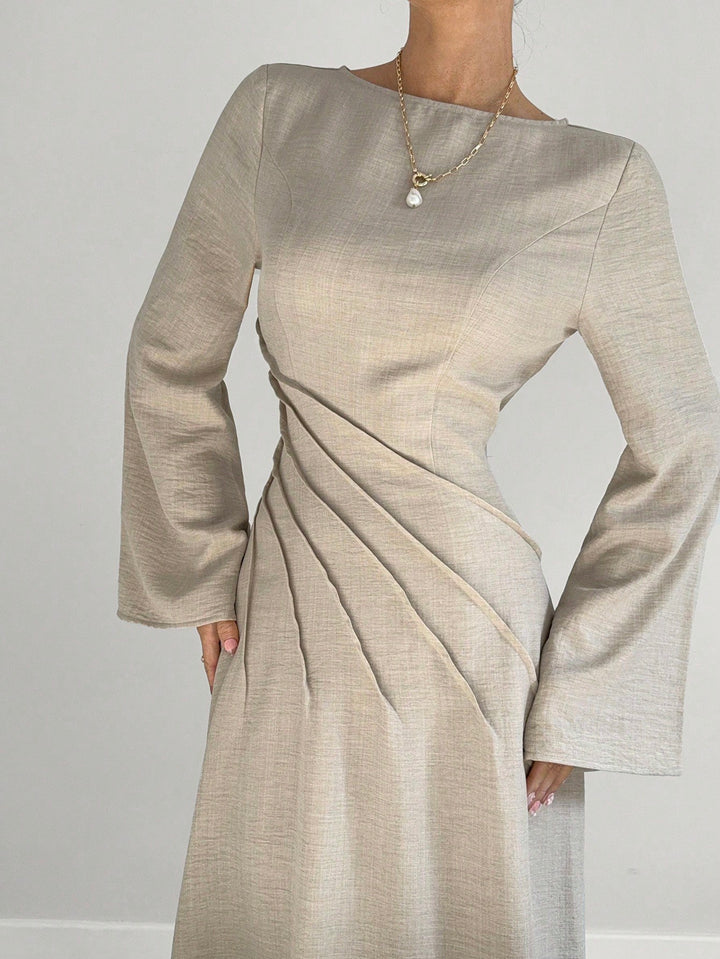 Rochie maxi SHEIN, bej