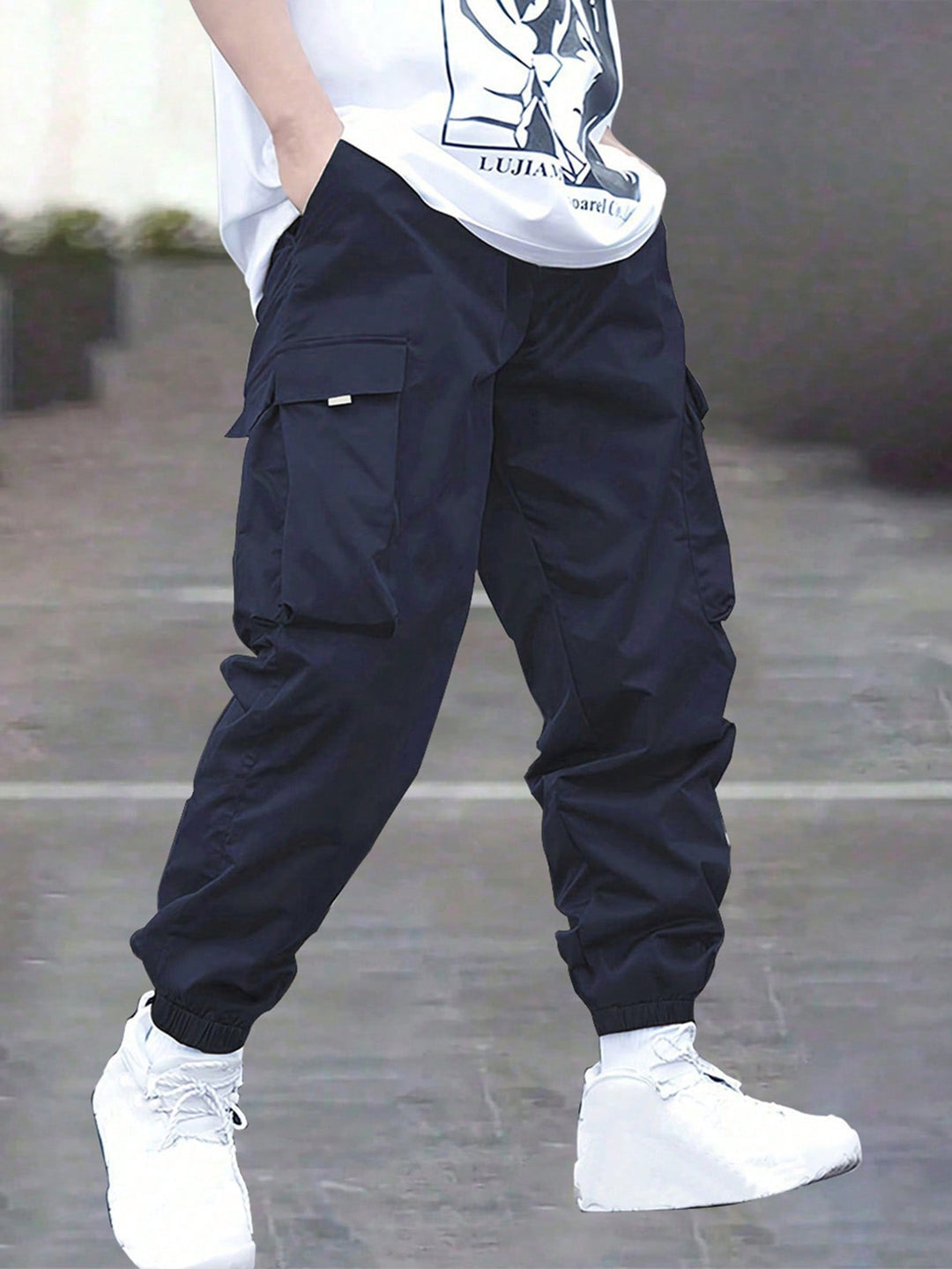 Pantaloni SHEIN, albastru