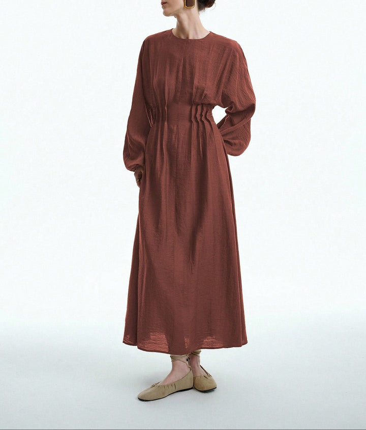 Shein maxi ruha, téglavörös