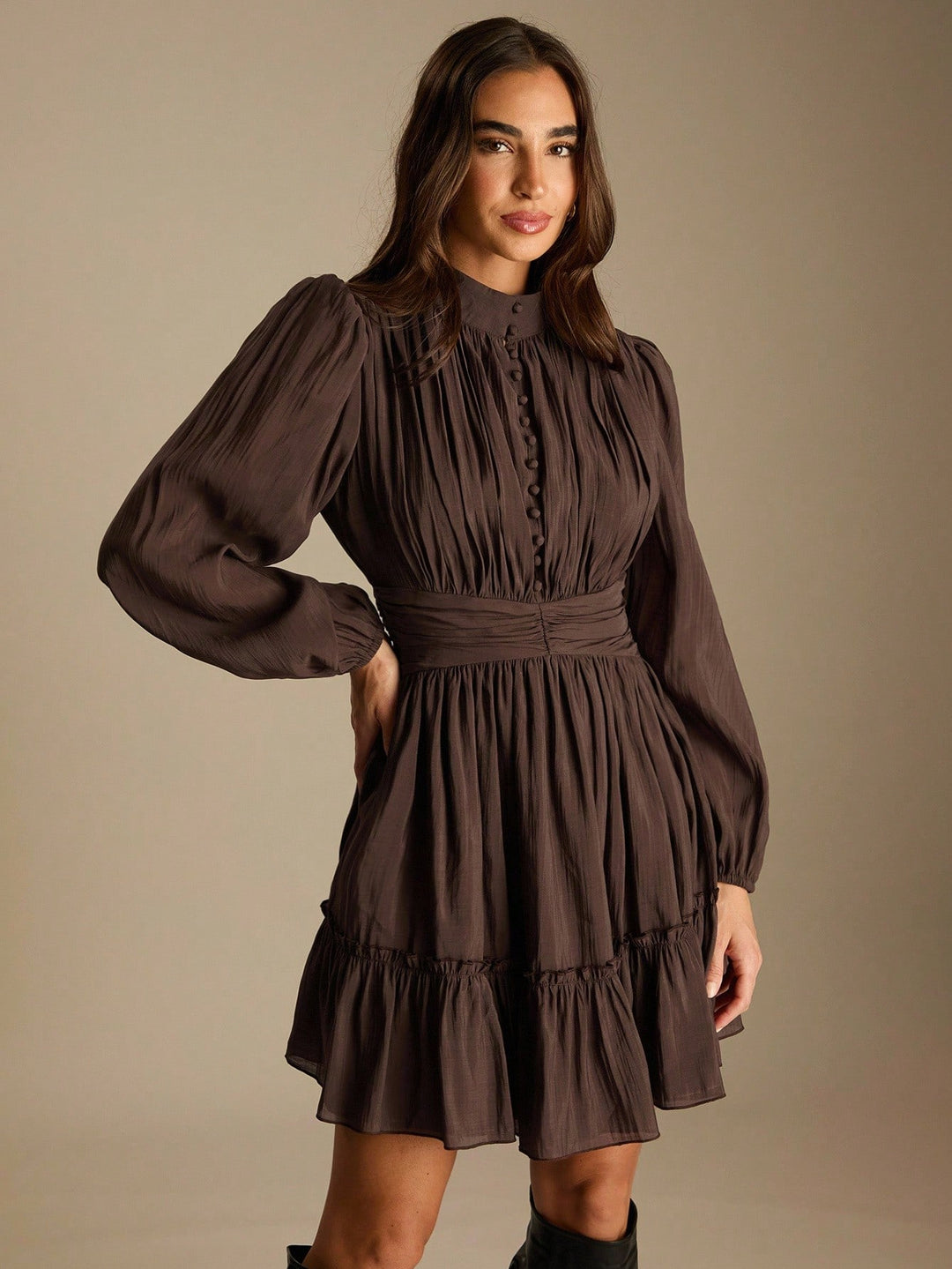 Rochie scurtă SHEIN, maro