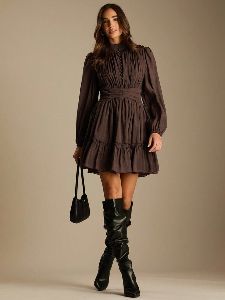 Rochie scurtă SHEIN, maro
