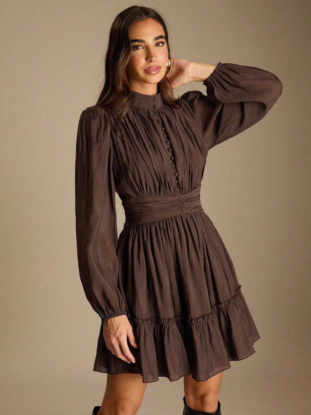 Rochie scurtă SHEIN, maro