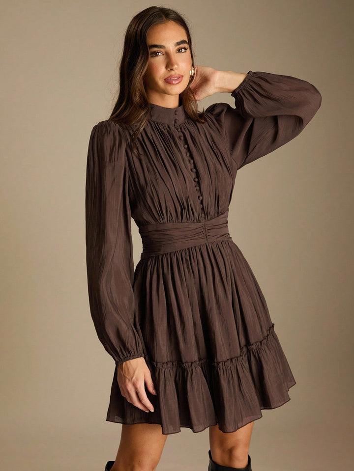 Rochie scurtă SHEIN, maro