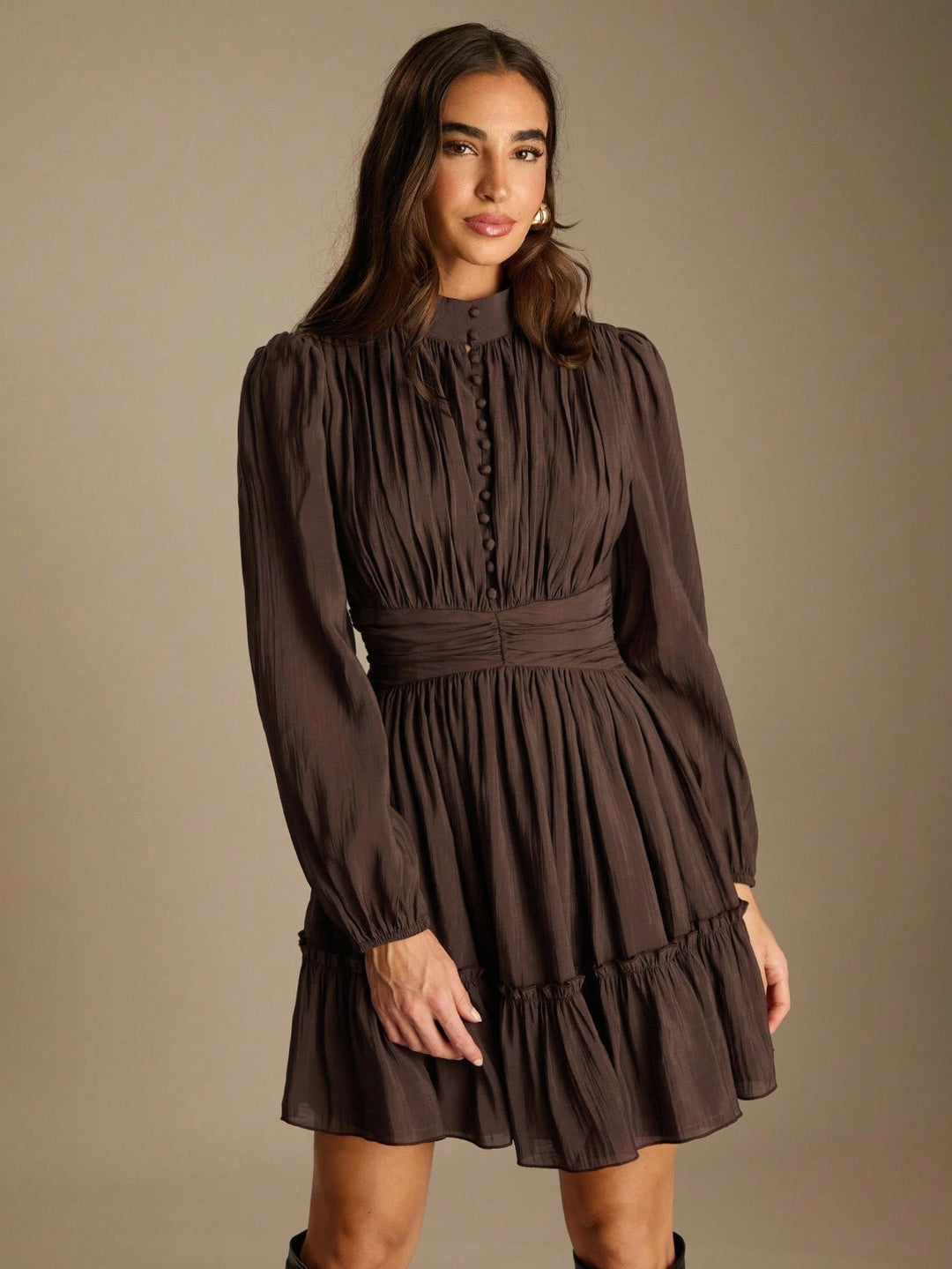 Rochie scurtă SHEIN, maro