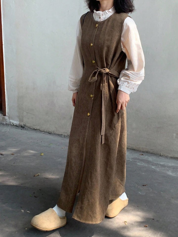 Shein maxi ruha, barna