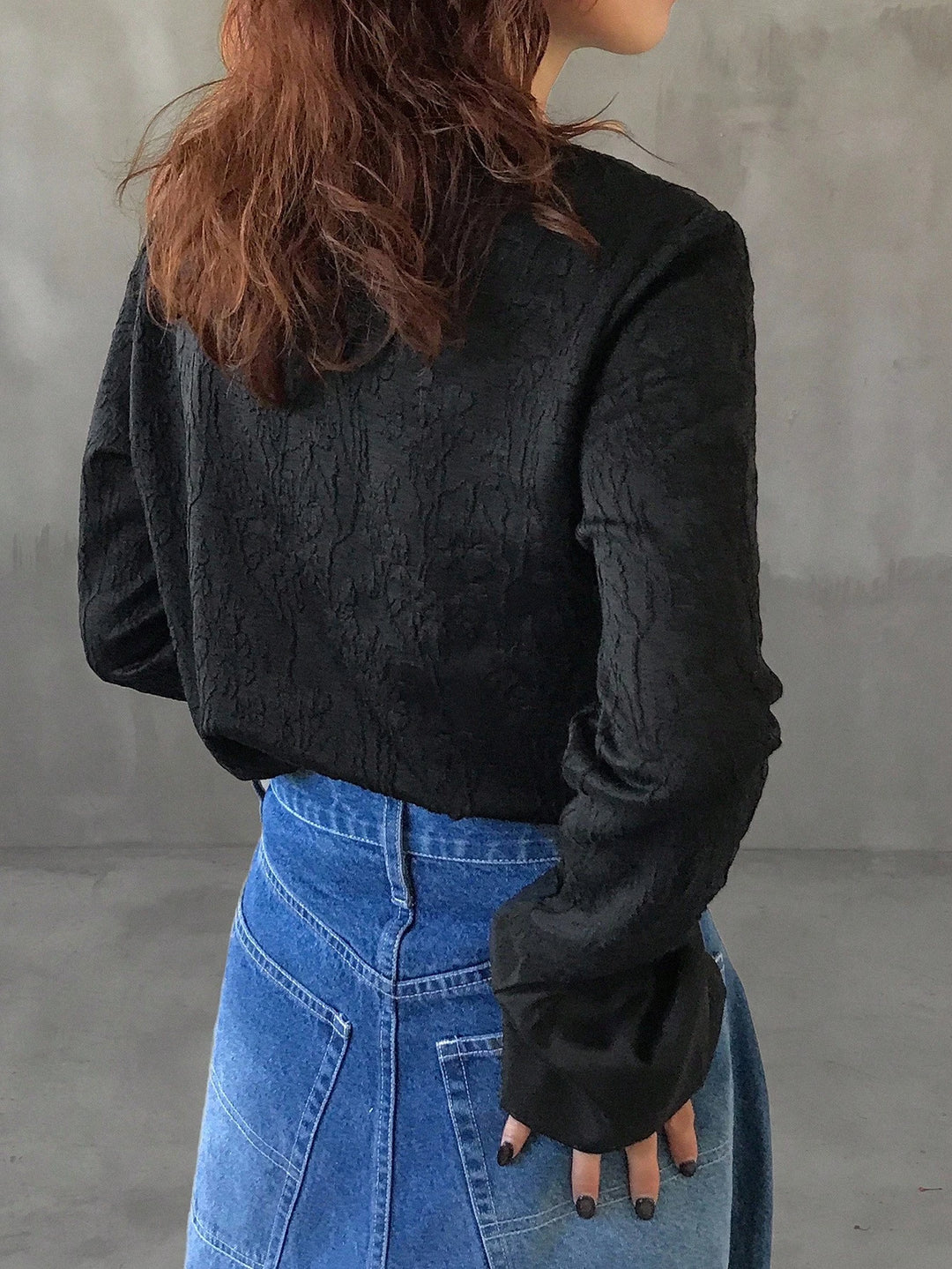 SHEIN blúz, fekete