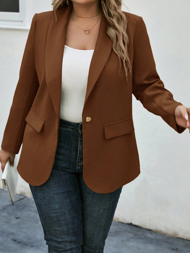 Shein Curve+ zakó, barna