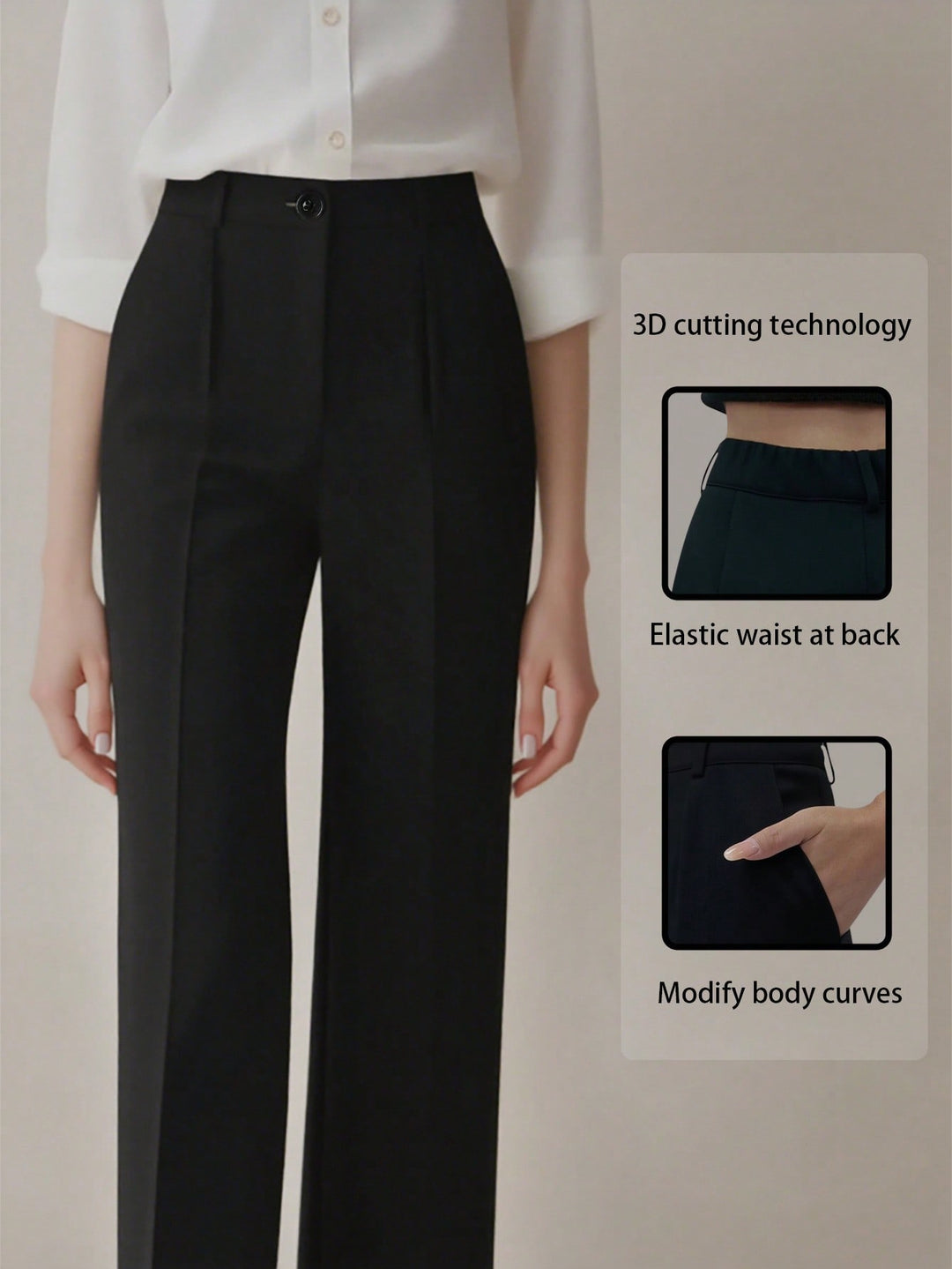 Pantalon SHEIN, negru