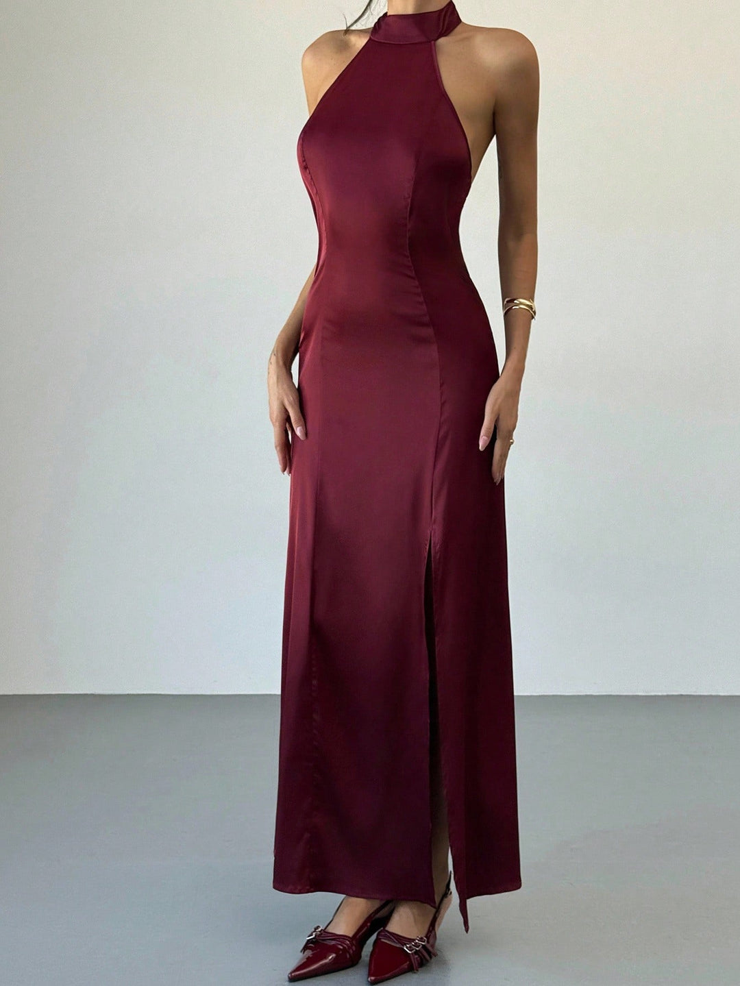Rochie maxi SHEIN, vișiniu