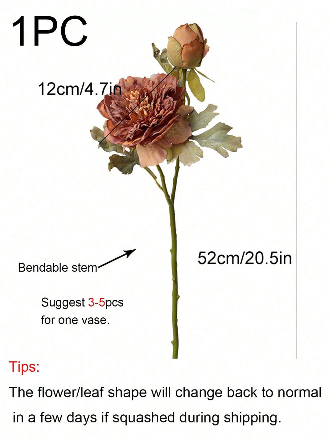 Floari artificiale SHEIN, mix culori