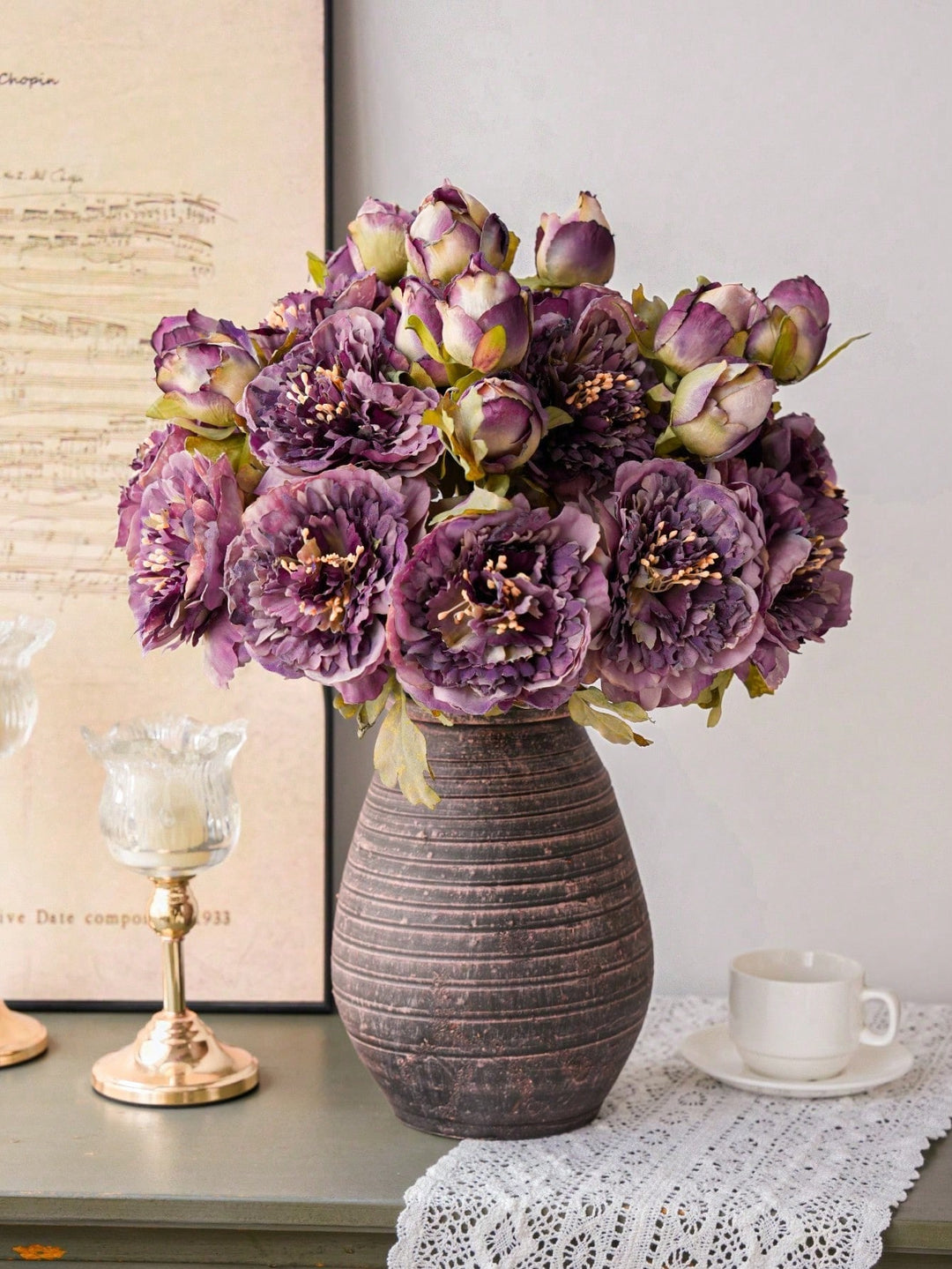 Floari artificiale SHEIN, mix culori