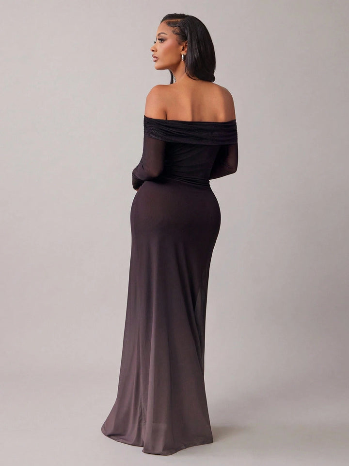 Rochie maxi Shein Curve+, mix culori