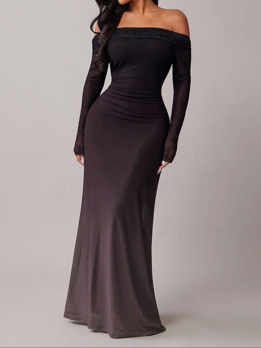 Rochie maxi Shein Curve+, mix culori