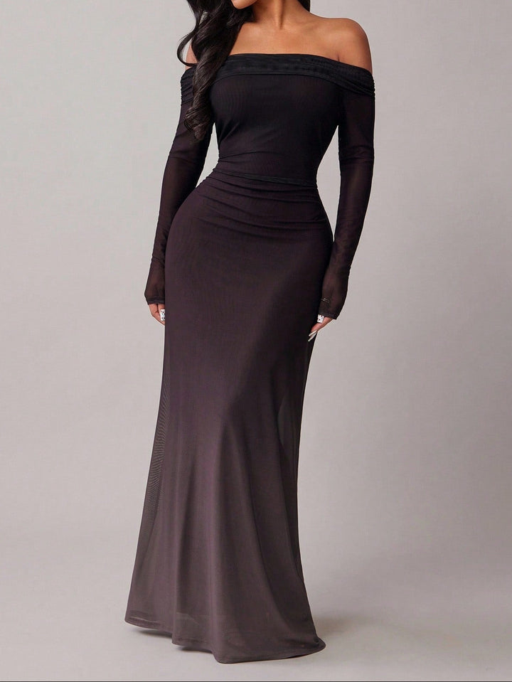 Rochie maxi Shein Curve+, mix culori