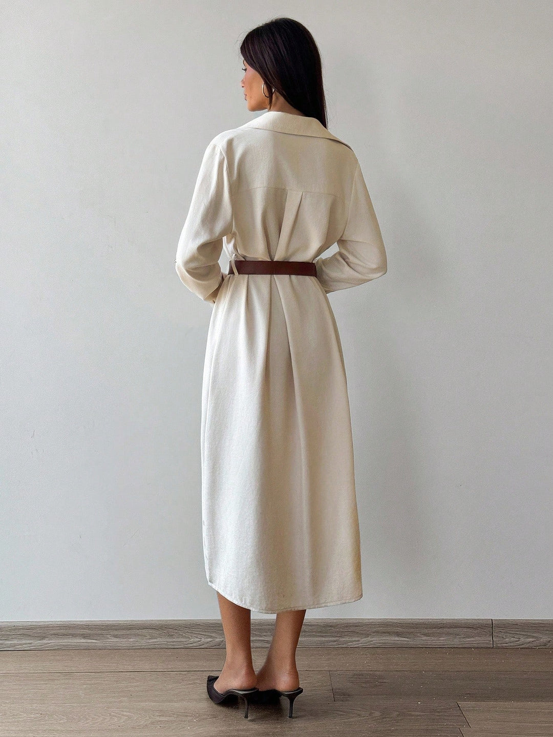 Rochie midi SHEIN, crem
