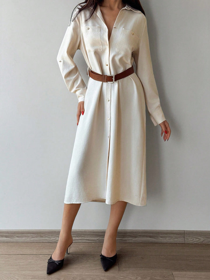 Rochie midi SHEIN, crem