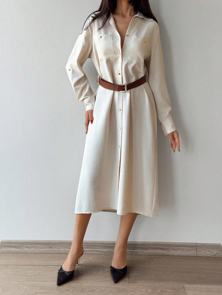Rochie midi SHEIN, crem