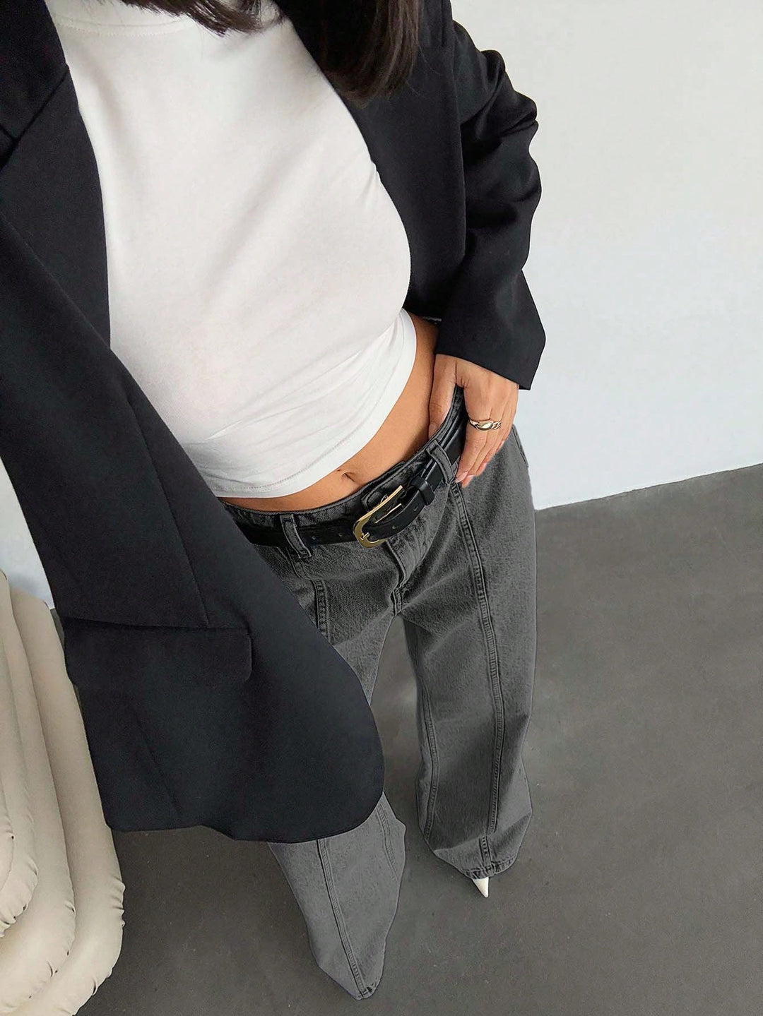 Jeans SHEIN, gri