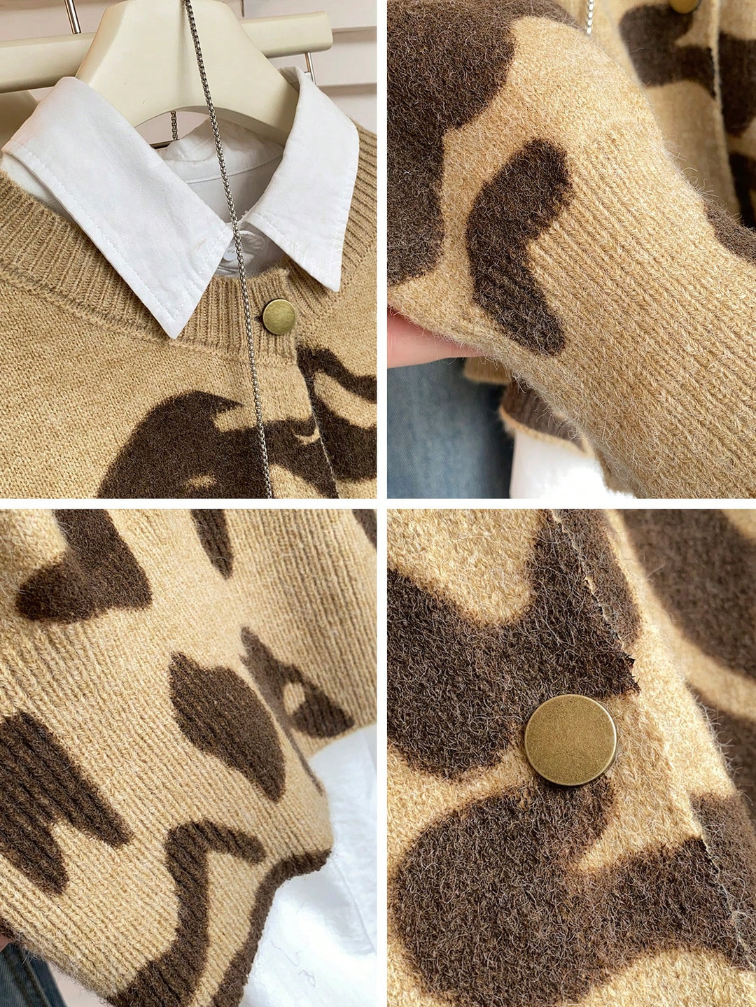 Cardigan SHEIN, maro