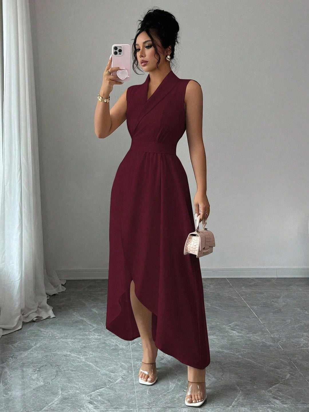 Rochie maxi SHEIN, vișiniu