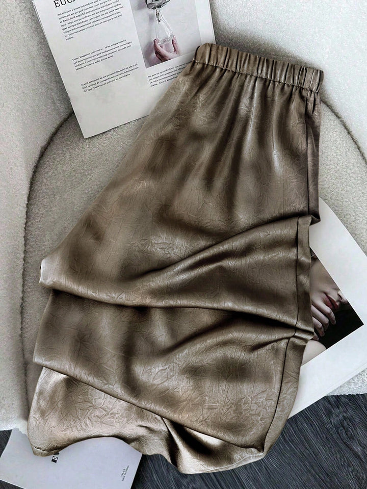 Shein Curve+ nadrág, barna