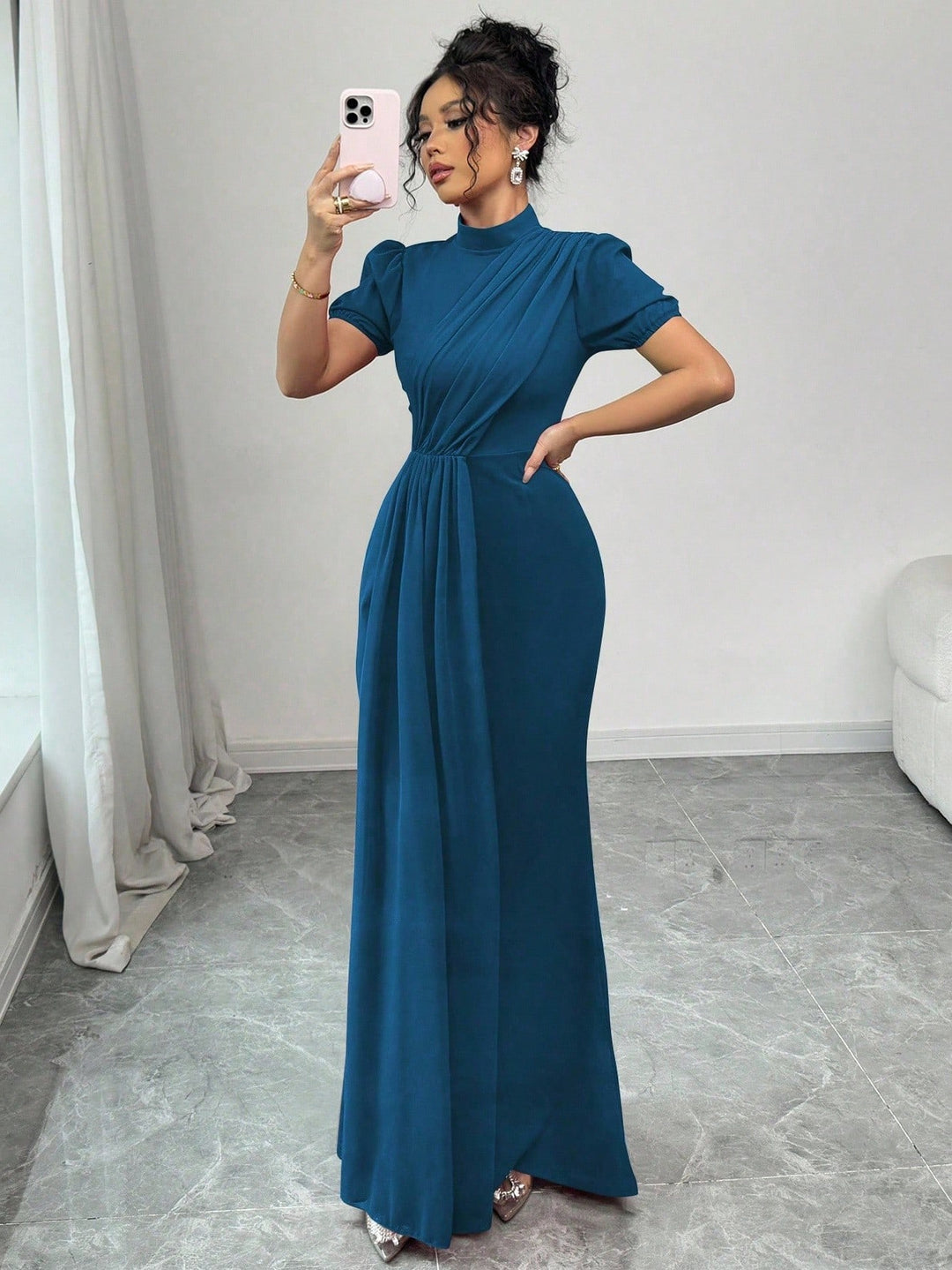 SHEIN maxi ruha, türkiz