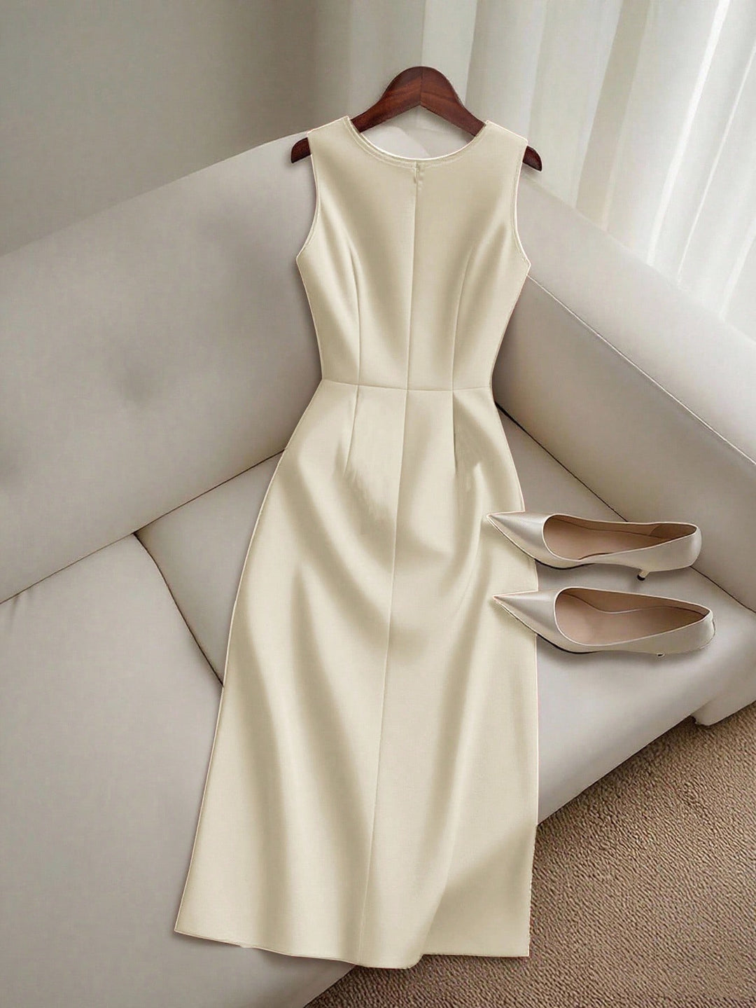 Rochie maxi SHEIN, bej