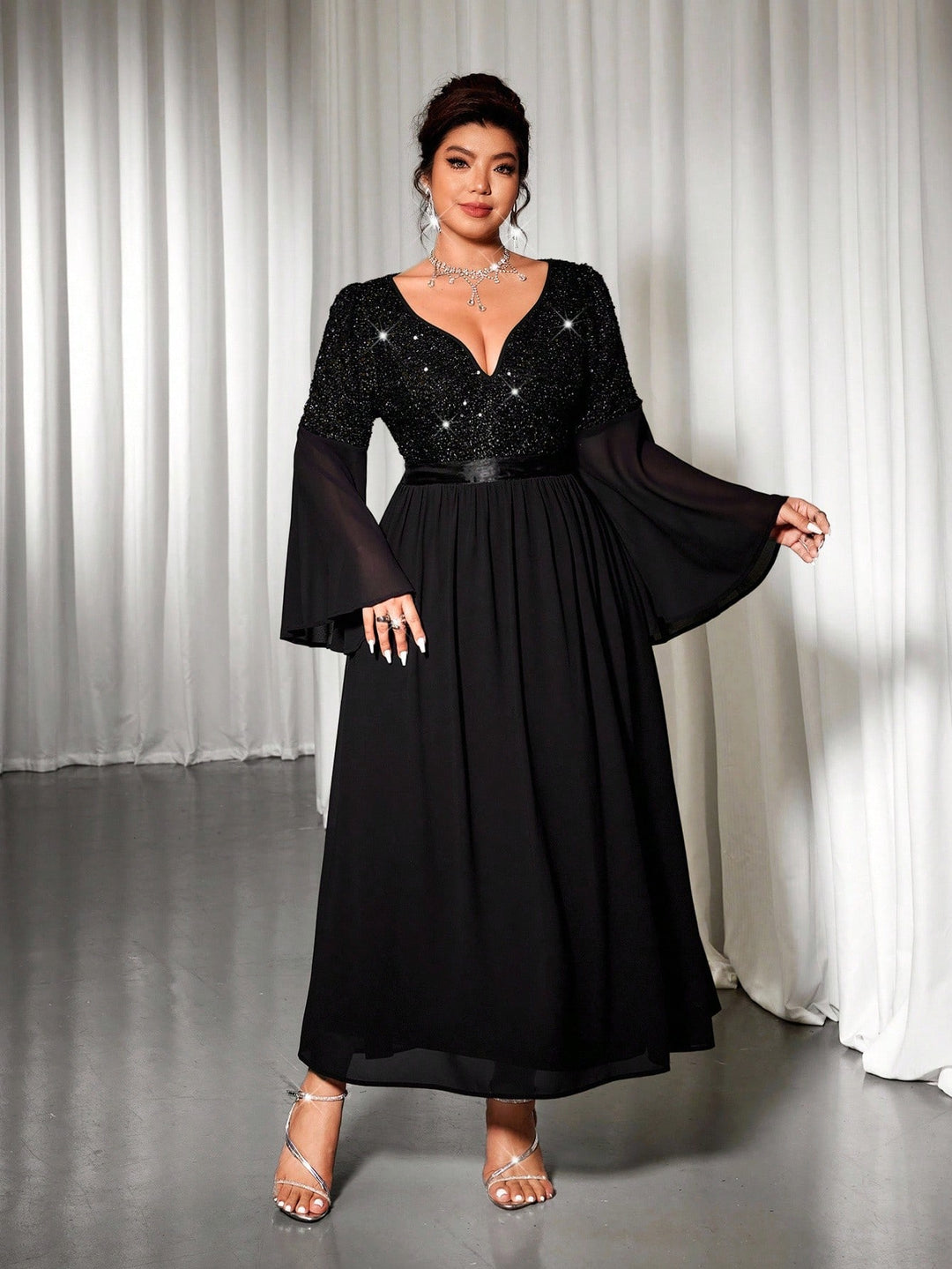 Rochie de ocazie SHEIN, negru