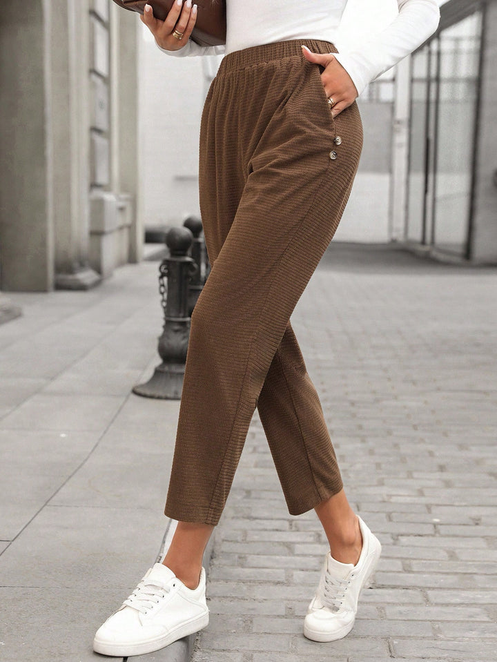 Pantaloni SHEIN, maro