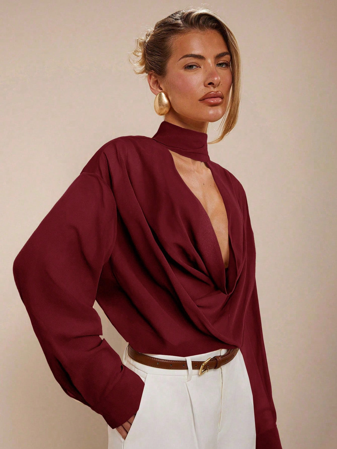 Bluza SHEIN, vișiniu