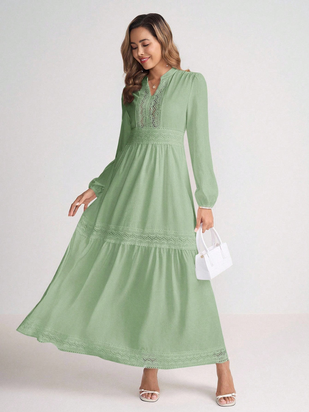 Rochie maxi SHEIN, verde