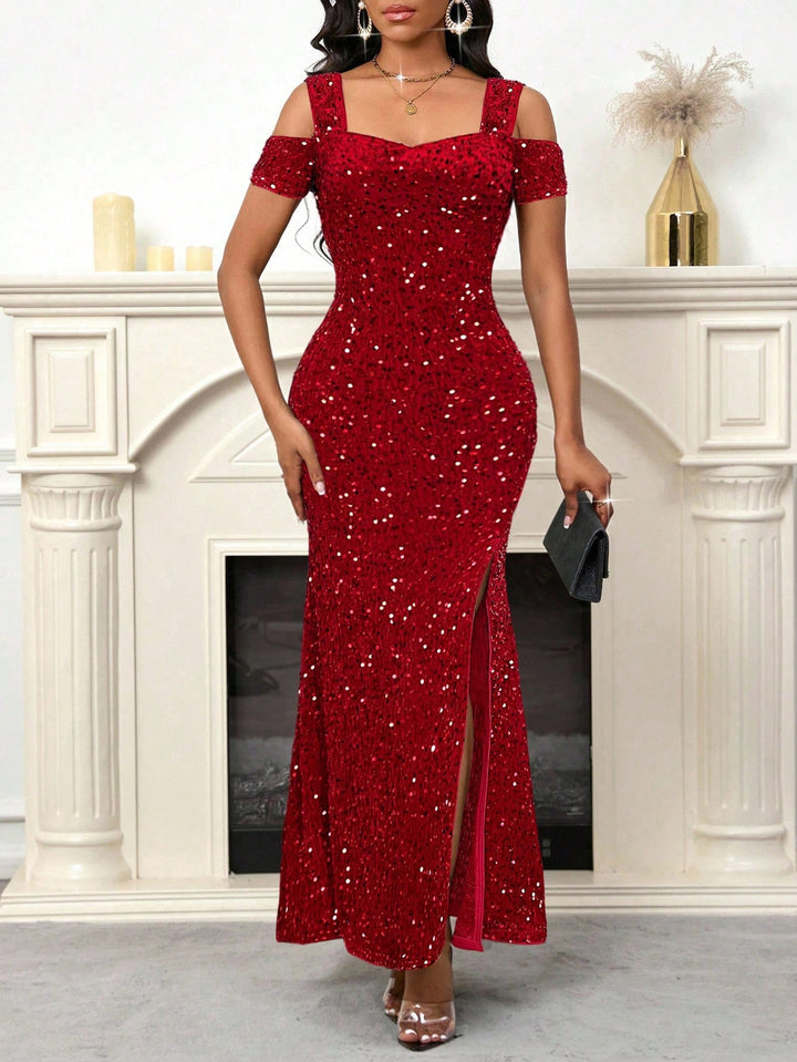 Rochie maxi SHEIN, vișiniu