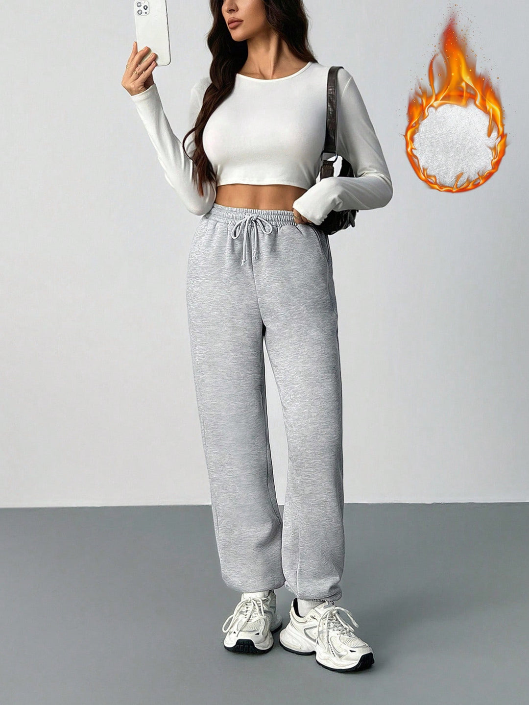Pantaloni SHEIN, gri