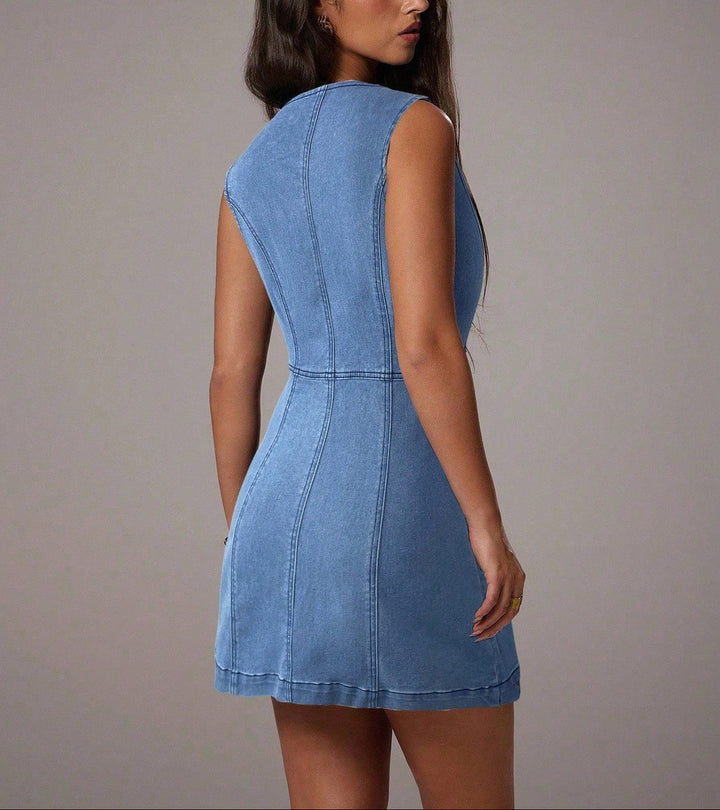 SHEIN mini ruha, kék