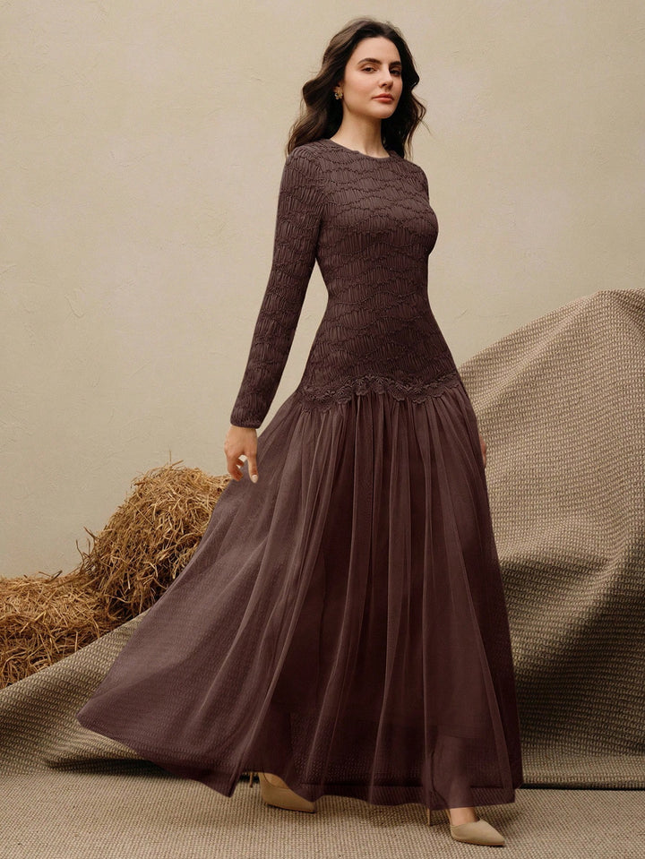 Rochie maxi SHEIN, maro