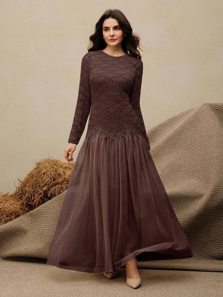 Rochie maxi SHEIN, maro