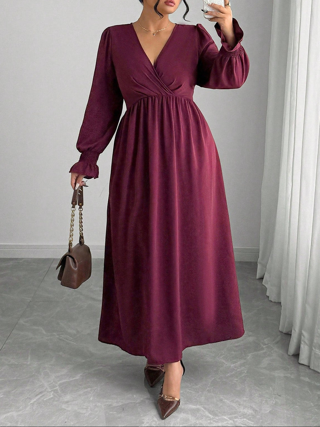 SHEIN bordó maxiruha