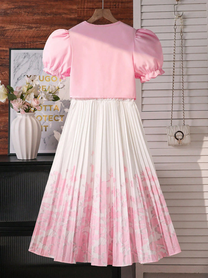 Set rochie și cardigan SHEIN, roz