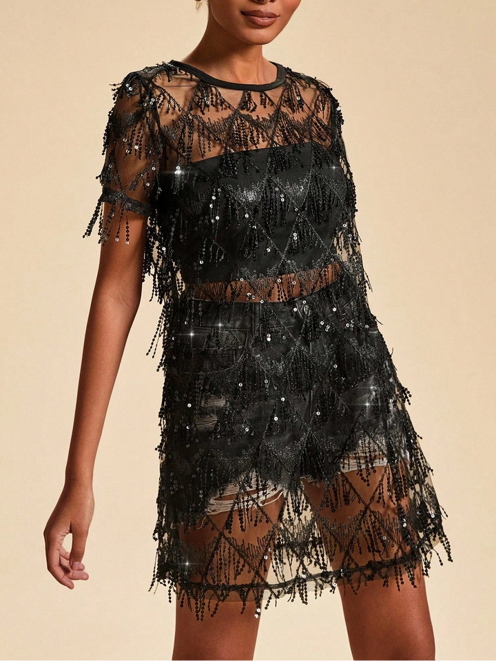 SHEIN mini ruha, fekete