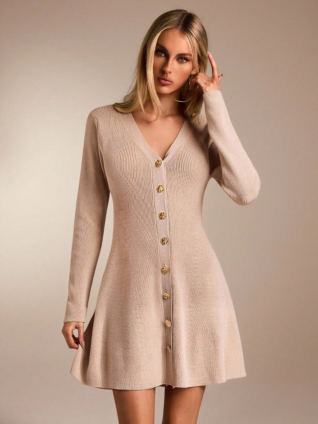 Rochie mini SHEIN, bej