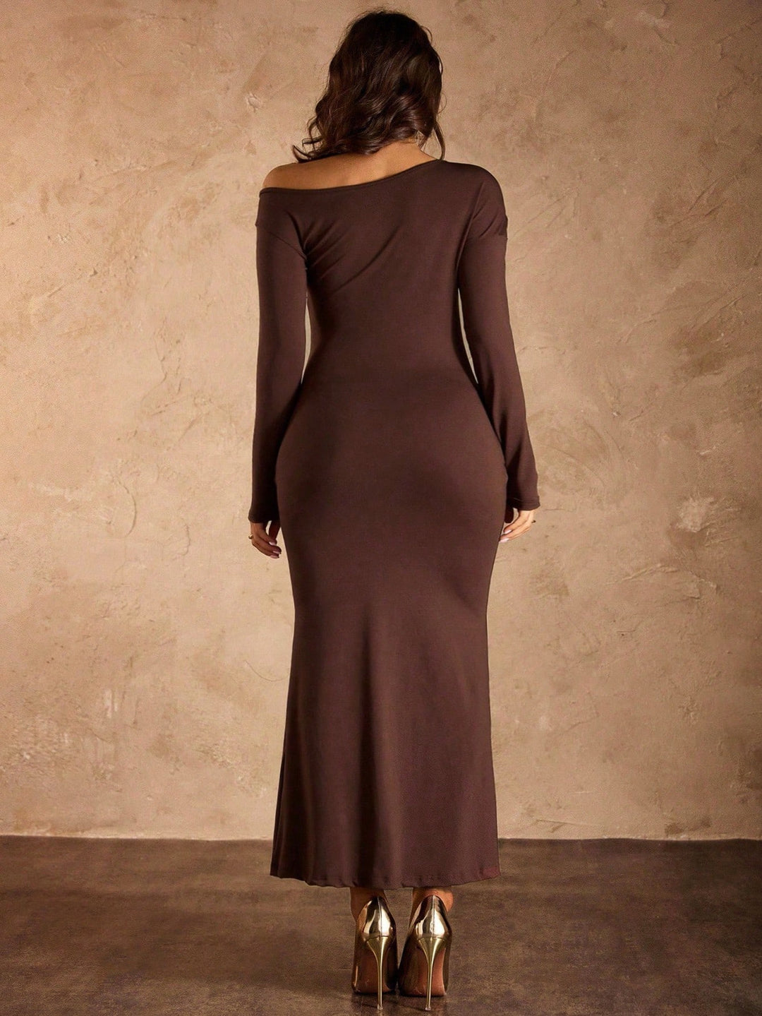 Rochie maxi SHEIN, maro