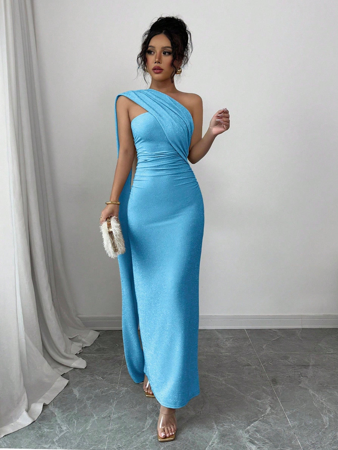 SHEIN maxi ruha, kék