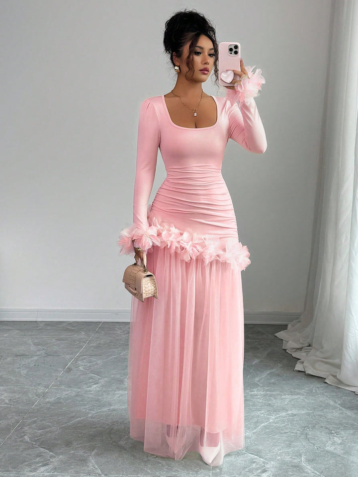 Rochie maxi SHEIN, roz