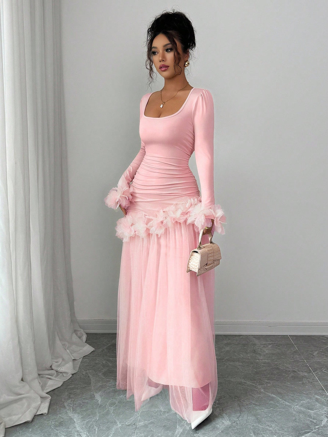 Rochie maxi SHEIN, roz