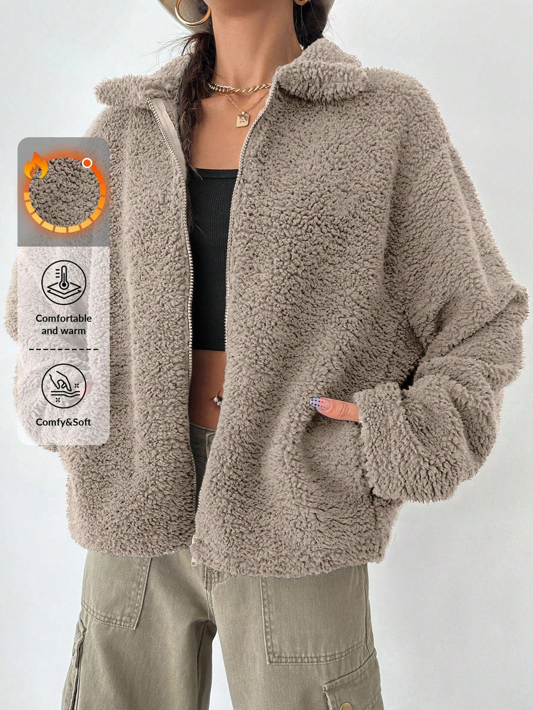 Palton SHEIN, bej
